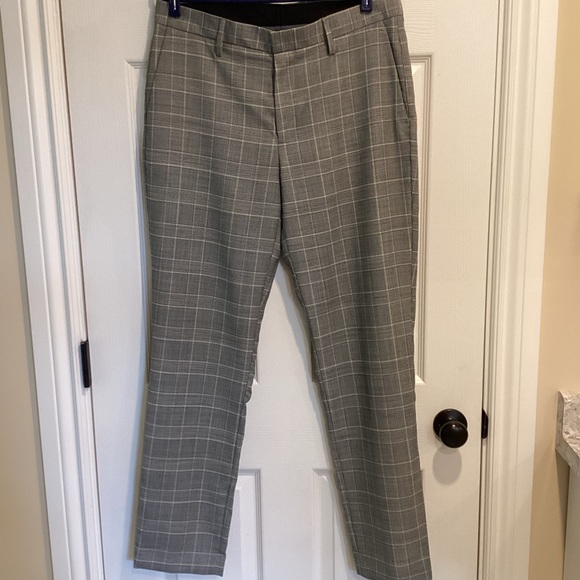 J. Crew Bowery Houndstooth Plaid Four Season Wool Dress Pant, Size 32 x 32 - Picture 3 of 16